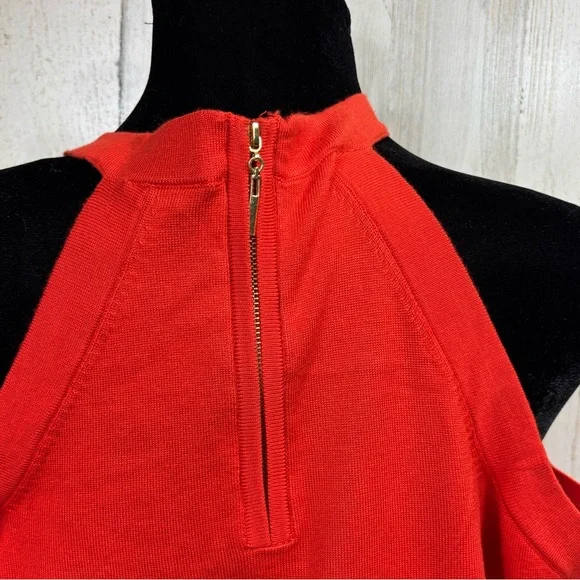 Torrid Valiant Poppy Long Sleeve Cross‎ Neck Cold Shoulder Sweater - Picture 7 of 12